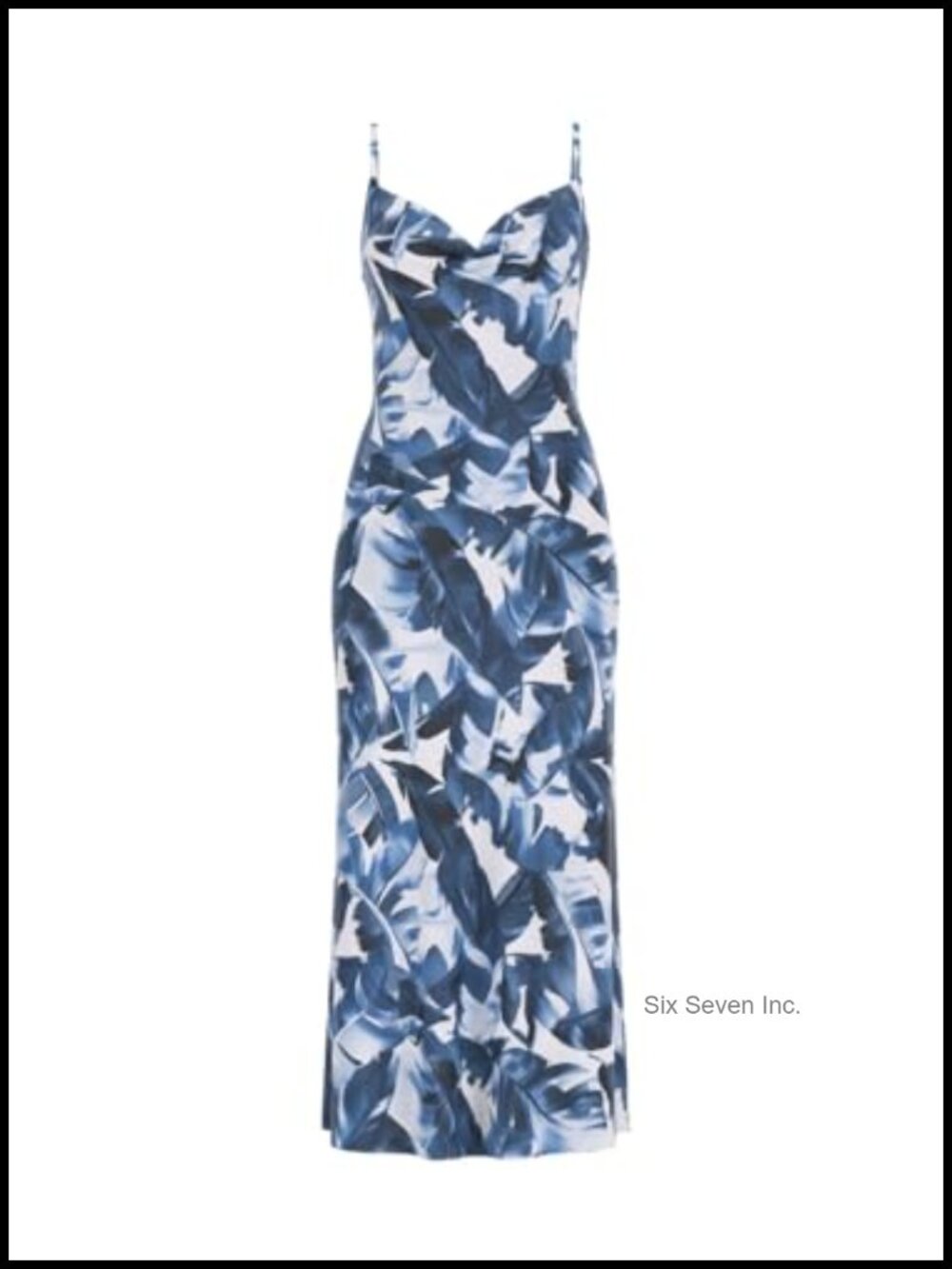 Eco-Viscose TENCEL Lyocell Spaghetti Strap Midi Dress Floral